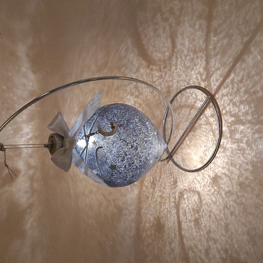 Daughter I Love You To The Moon And Back Blue & Silver Glitter Light Up Ornament